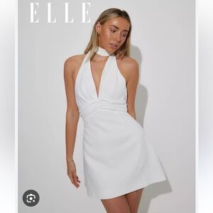 The ultimate muse halter neck white mini dress. Odd muse. Size xxs